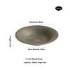 11inch hand-painted black gold sandstone plate