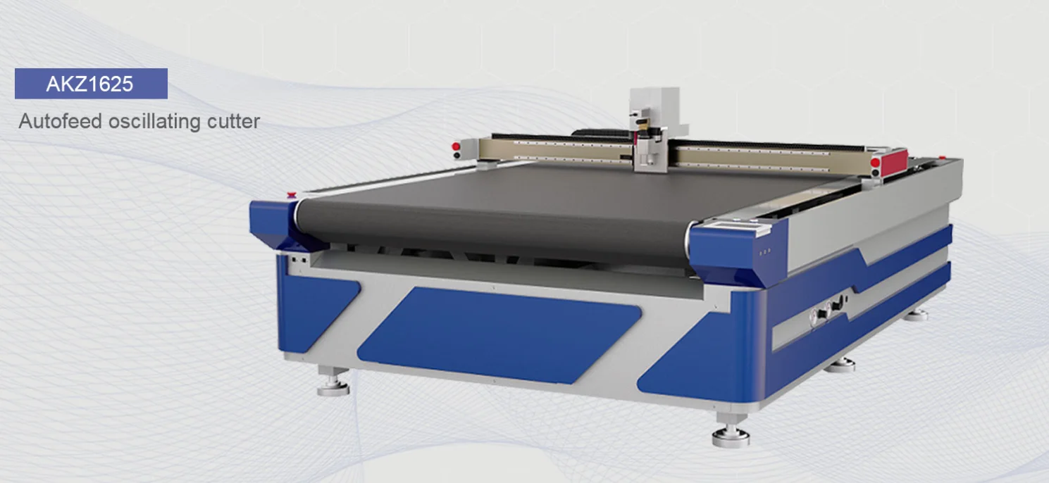 Akz1625 Oscillating Fabric Roll Cutter Machine Automatic Fabric Cutter