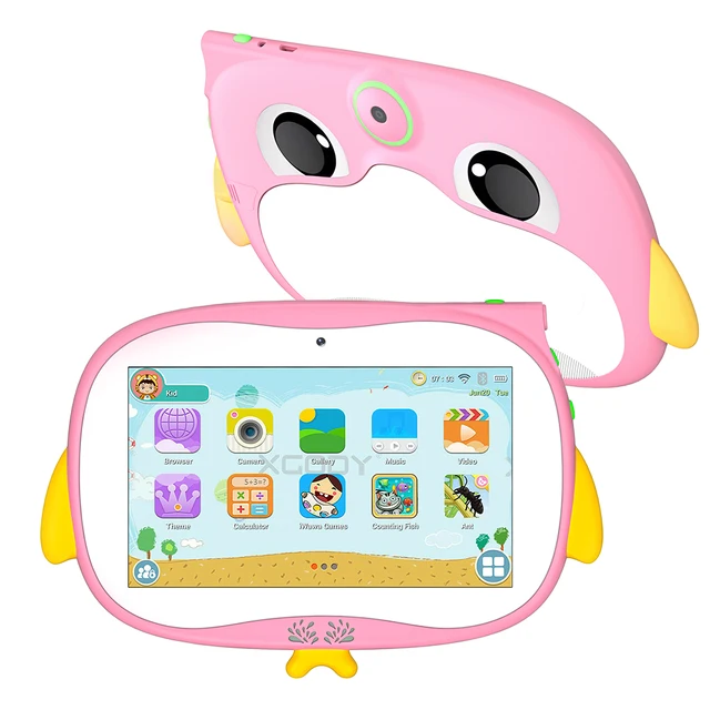7 Inch Android Tablet for Kids 32GB ROM Toddlers Kid Tablets Parental Control APP Children's Tablet Pc with Silicone Case