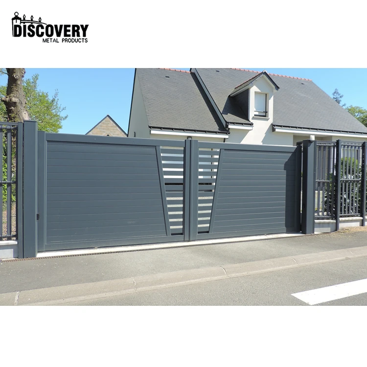 Factory Customized Durable Use Electric Remote Control Aluminium Garden Gates Driveway Main Gates for Houses