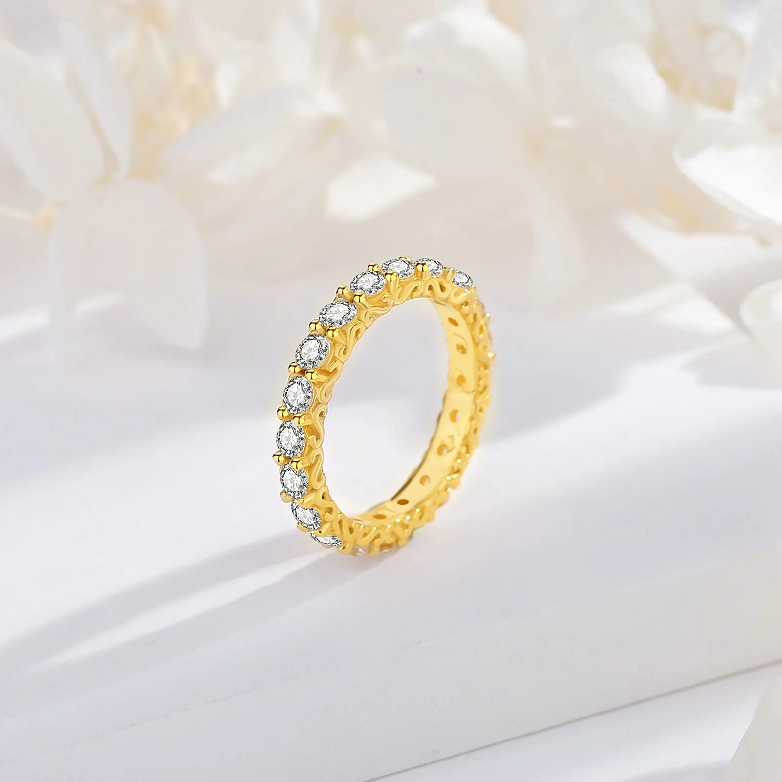 Original Design Fine Cubic Zirconia Gold Plate Jewelry 925 Sterling