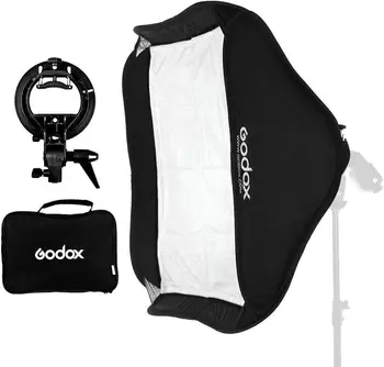 GODOX SFUV8080 Foldable Softbox Bowens Mount 80x80cm Softbox Kit with S-Type Speedlite Bracket Carrying Bag for Camera Flash product image