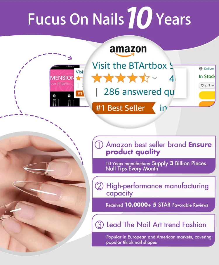Wholesale Easy Apply 3 In 1 French Soft Gel X Coat Tips Handmade Fake Nails Press On Gel X Nails