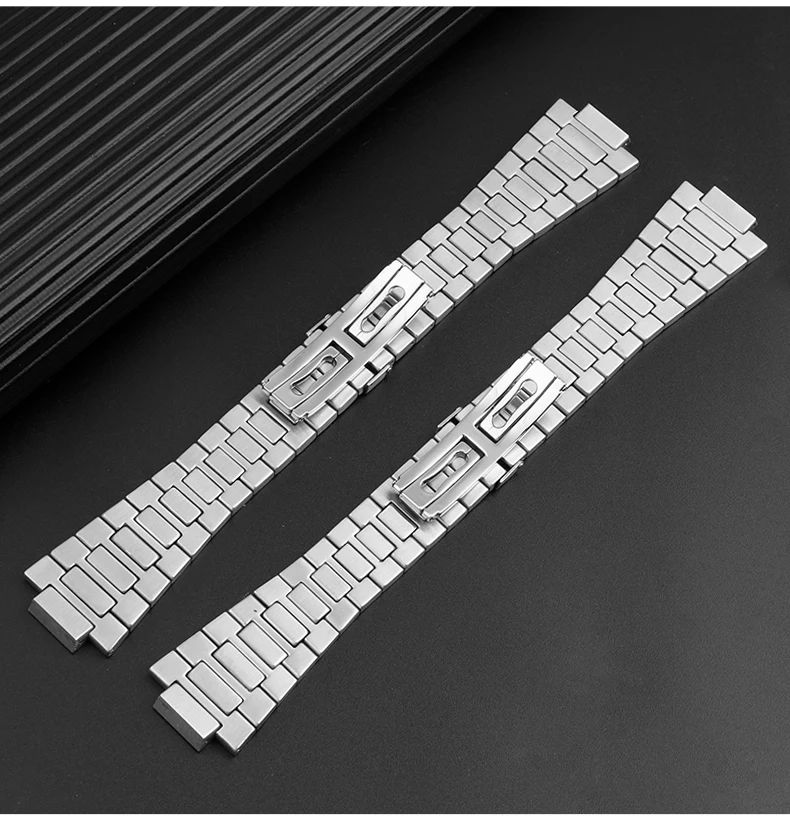 Accessori per orologi Cinturino per Patek Philippe Nautilus 5711/5726 Cinturino per orologio in acciaio pregiato Bracciale convesso in acciaio inossidabile da uomo 25 * 13mm  1511