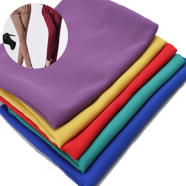95 polyester 5 spandex 4 Way Lycra Fabrics Print Solid Color Multicolor