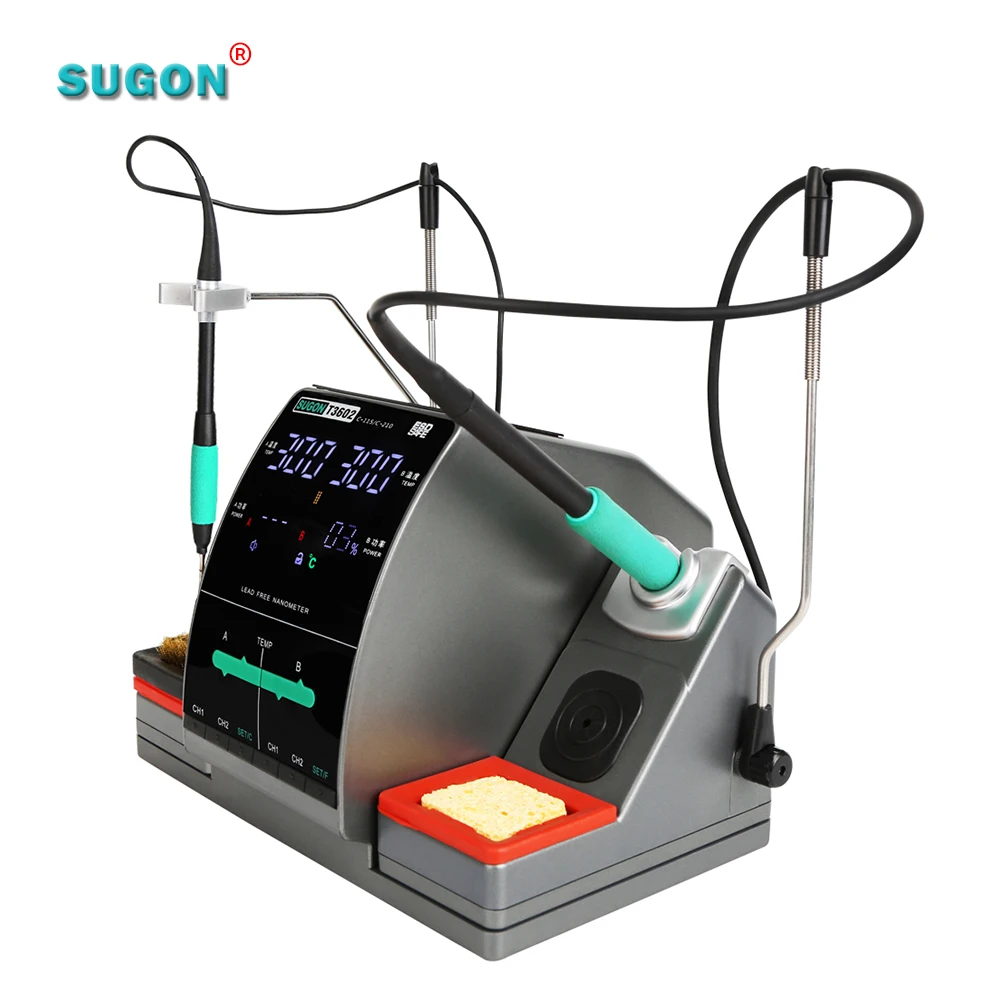 Factory SUGON T3602 Micro Auto Feed Electric Soldering Iron Bga Rework Station With 210 115 Original Soldering Tip