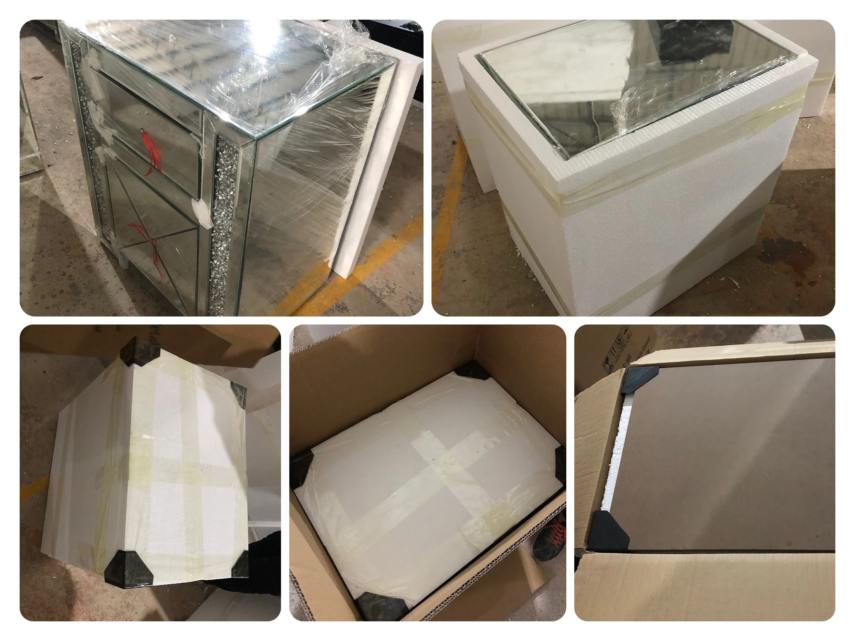 Оптовая продажа WXF-115 изготовленные на заказ современные зеркальные приставной столик для гостиной мебеля Серебряная home decor роскошный зеркальный приставной столик