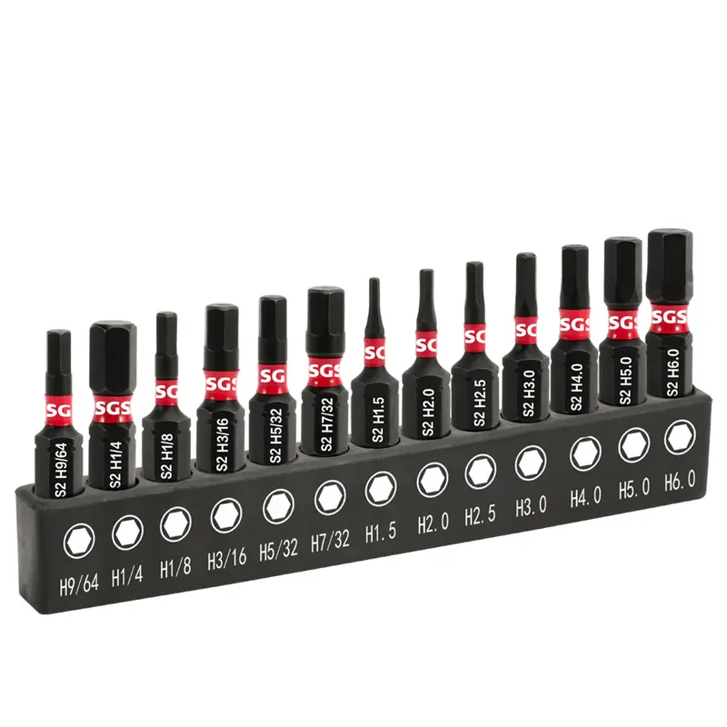 MOYOTEC 13PCS Source Factory 25mm Stainless Steel Impact Screwdriver Bit Set with Hard Case Multifun