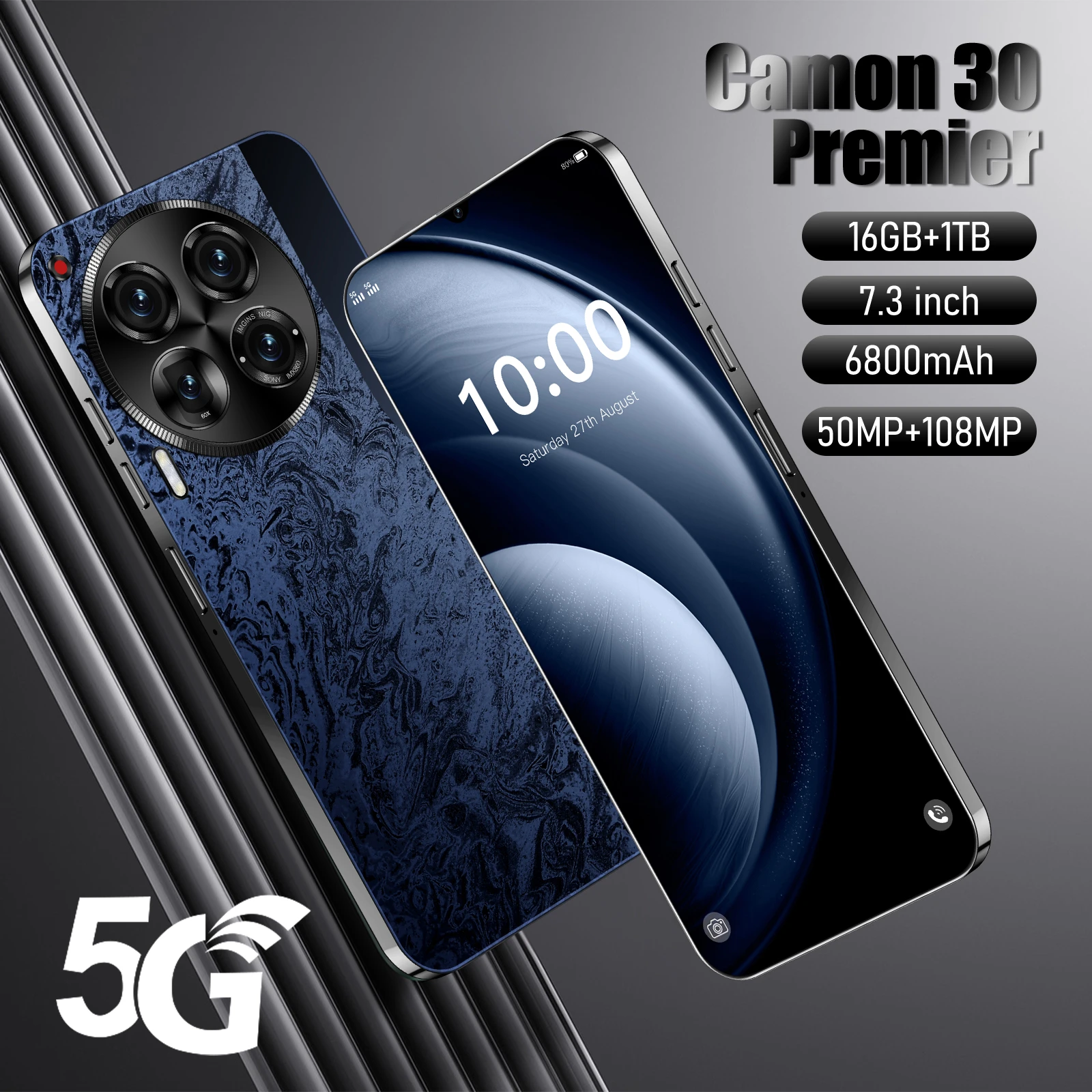 2025 Camon 30 Premier Android 13 Smartphone 4G/5G Mobile Phone with 108MP Rear Camera and 2K Screen Resolution LTE Cellular