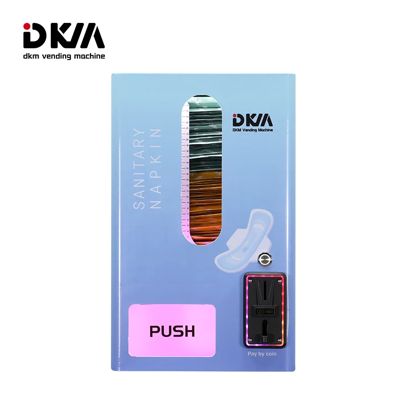 Dkmvending Small Wall Mounted Customizable Female Women Sanitary Towel Napkins Pads Vending Machine