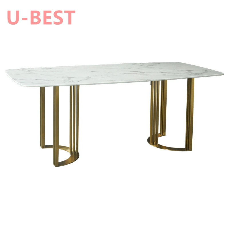 Foshan, China Stainless Steel + Carbon Rock Plate Table and Chairs