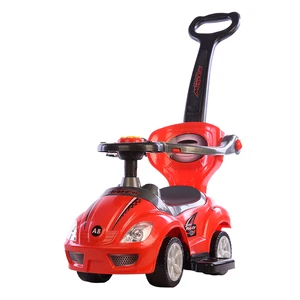 Children's Ride on Mega Car for 2 to 4 Years Battery Powered 4-Wheel Plastic Push Car with Horn and Music