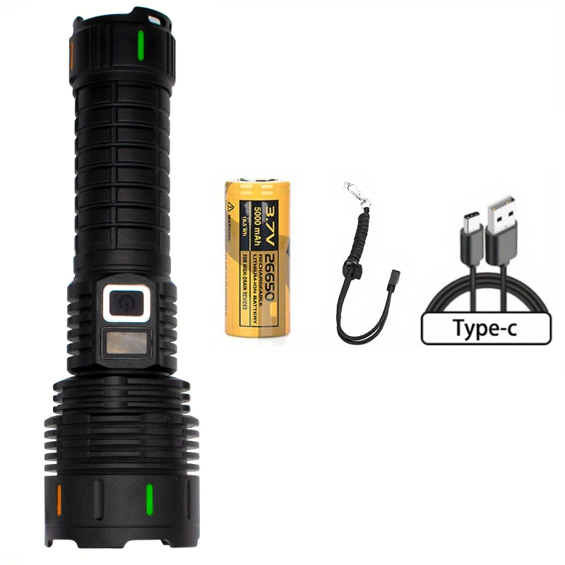 20W White Laser 1700lm Fluorescence Flashlight Camping Light Car Tactical Type-C Charging Portable Trekking Torch Flashlights supplier