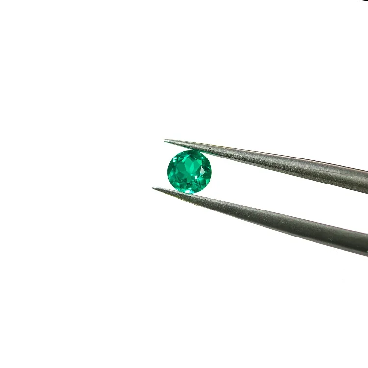 Lab Grown Colombian Emerald Loose Emerald Stone with Inclusion for Ring