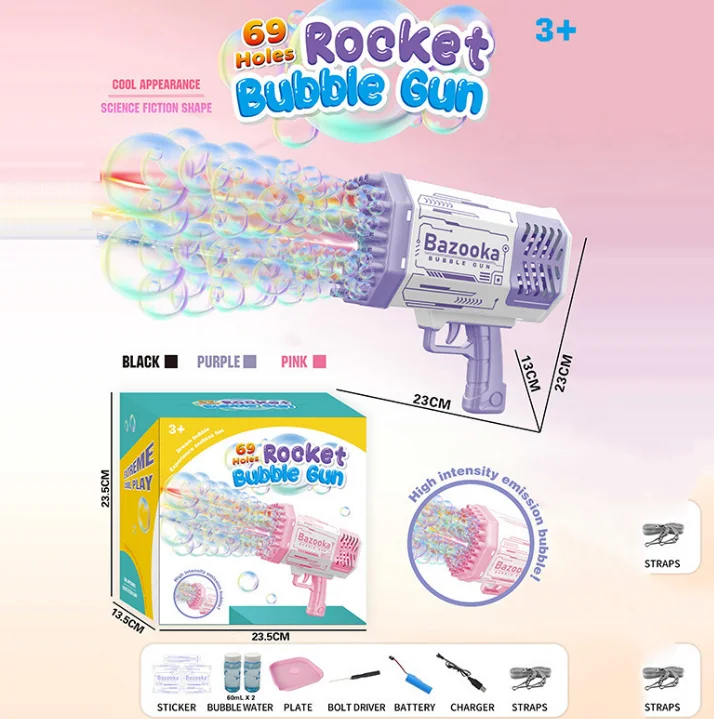 Pallet Deal – Bubble Machine – 69 Hole Bubble Gun – Rechargeable