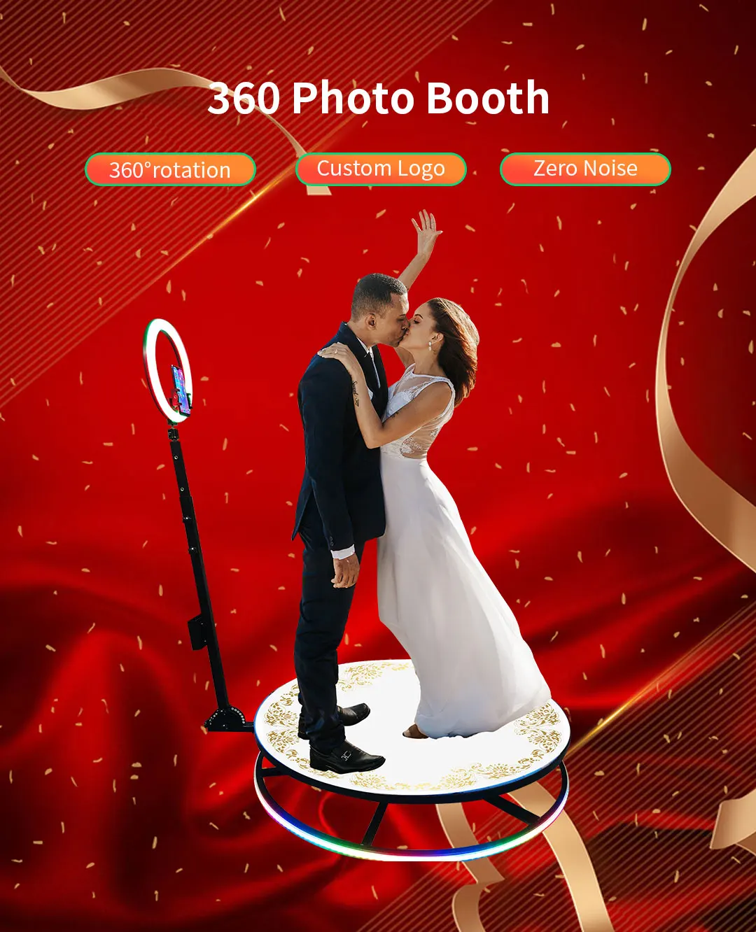 New 360 Photo Booth Enclosure 360 Camera Photo Booth With High Quality