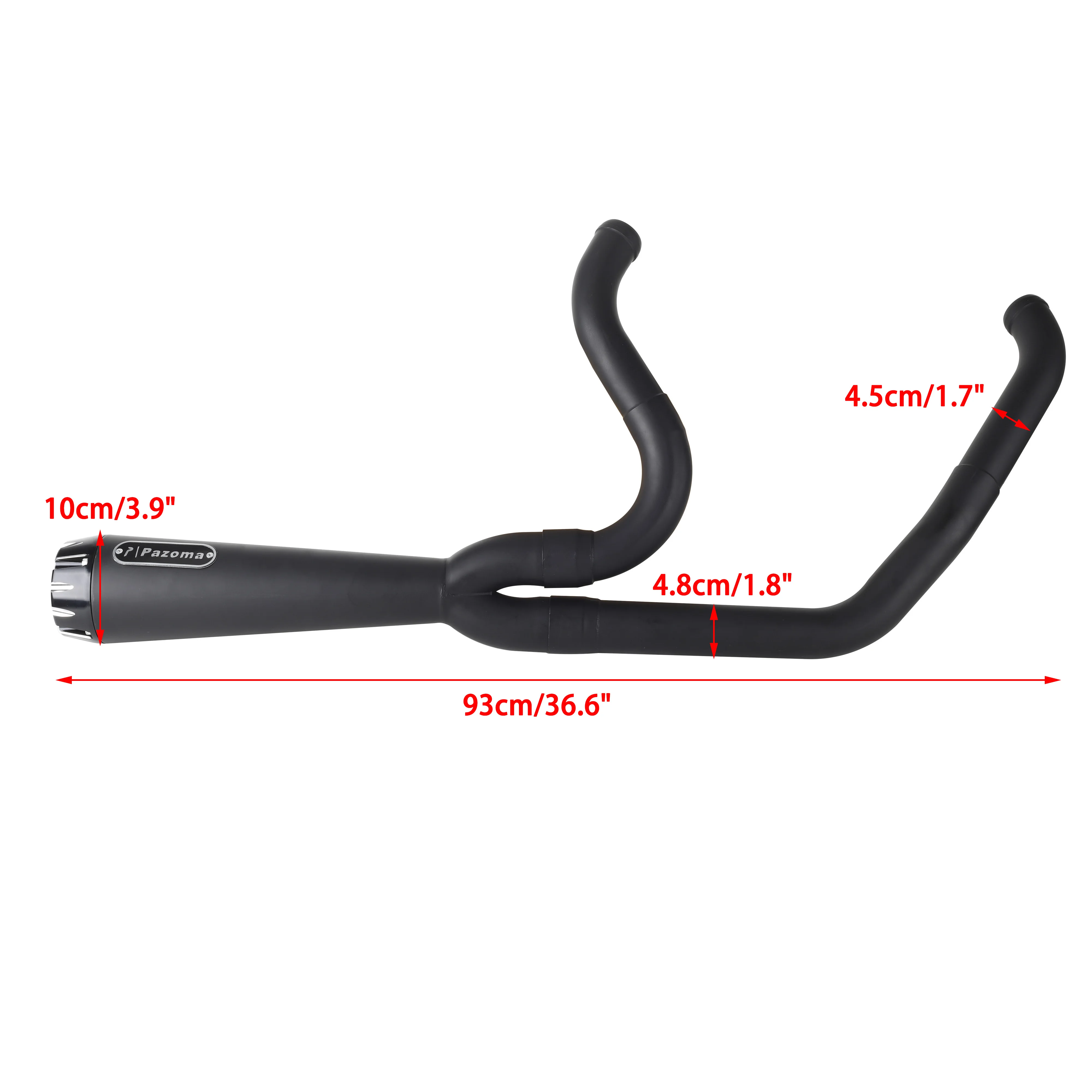 Pazoma 2-into-1 Full Complete Exhaust System for Harley