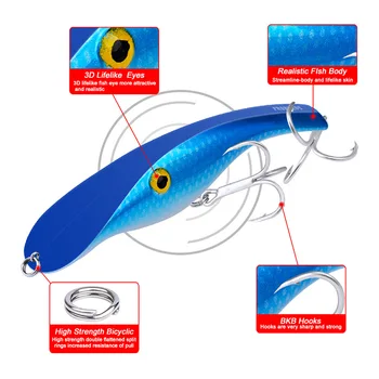 New Arrival Long Cast Saltwater VIB Lure, 41g Pencil Shape Plastic Hard Fishing Bait Wholesale – Pencil – view 4