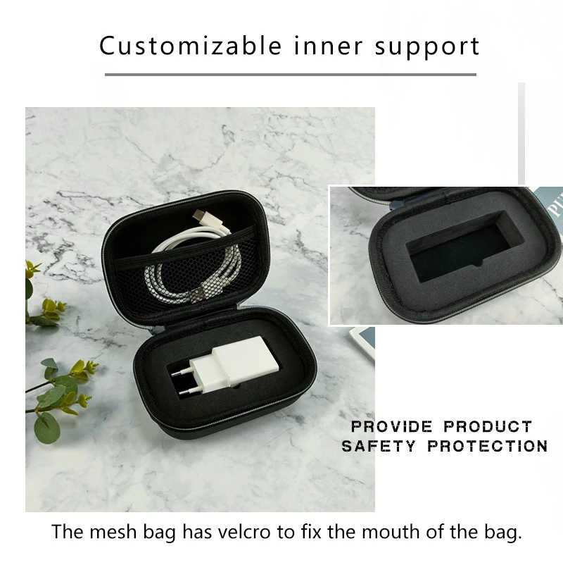 Convenient Gadgets Case Mini USB Charge Cable Case Leather Cable Glands Electronic Organizers manufacture