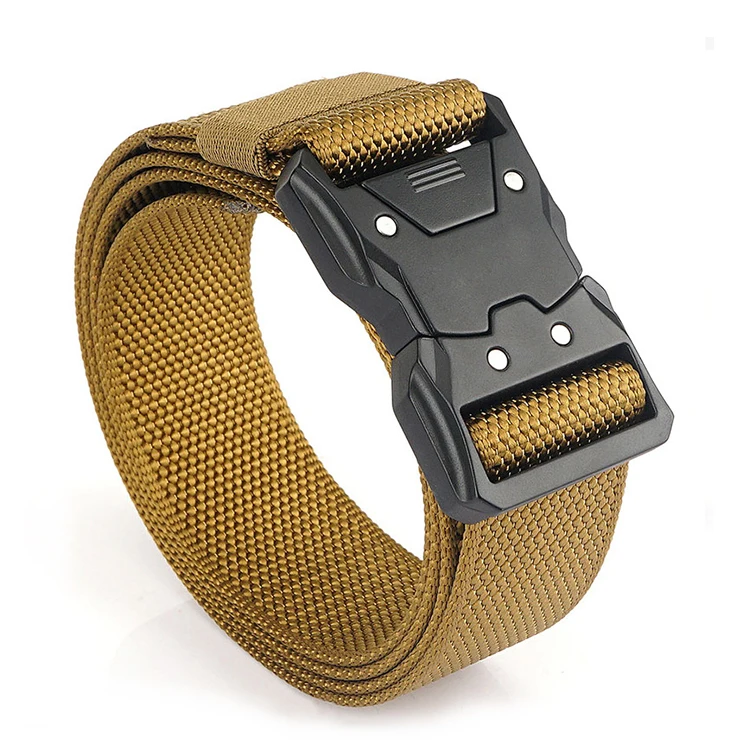 TACTICAL BIRD Men's Nylon Belt - Adjustable Webbing Belt With Plastic Buckle, Waist 44-52 (59" Length)
