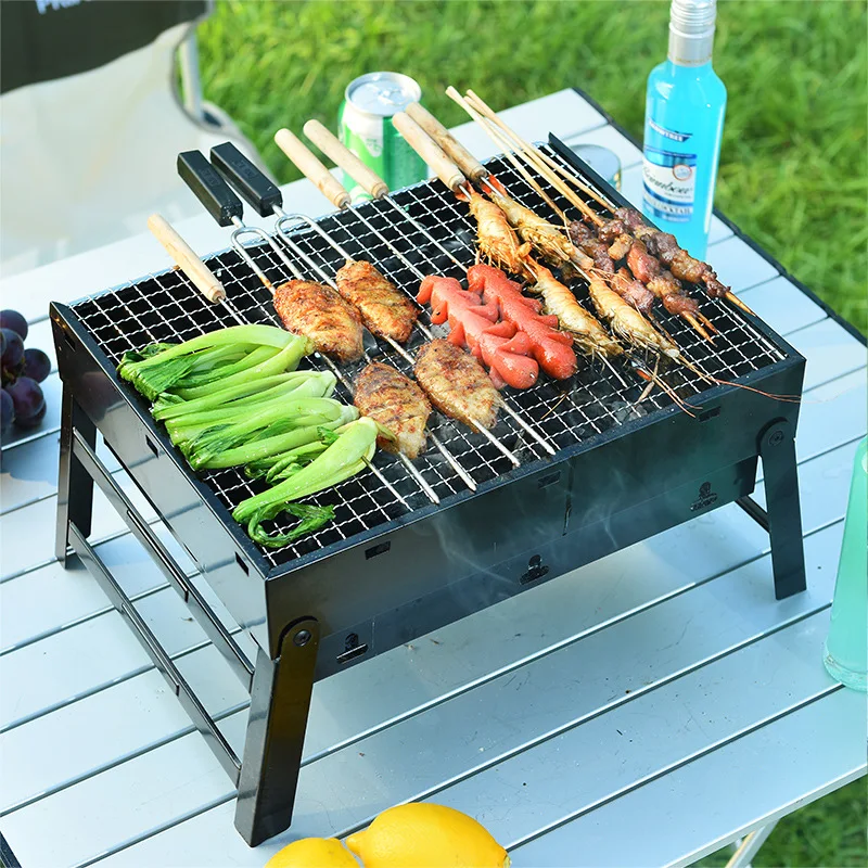Outdoor Portable Emergency Grill Barbecue Grills Folding  Stove Mini Charcoal Grill Bbq