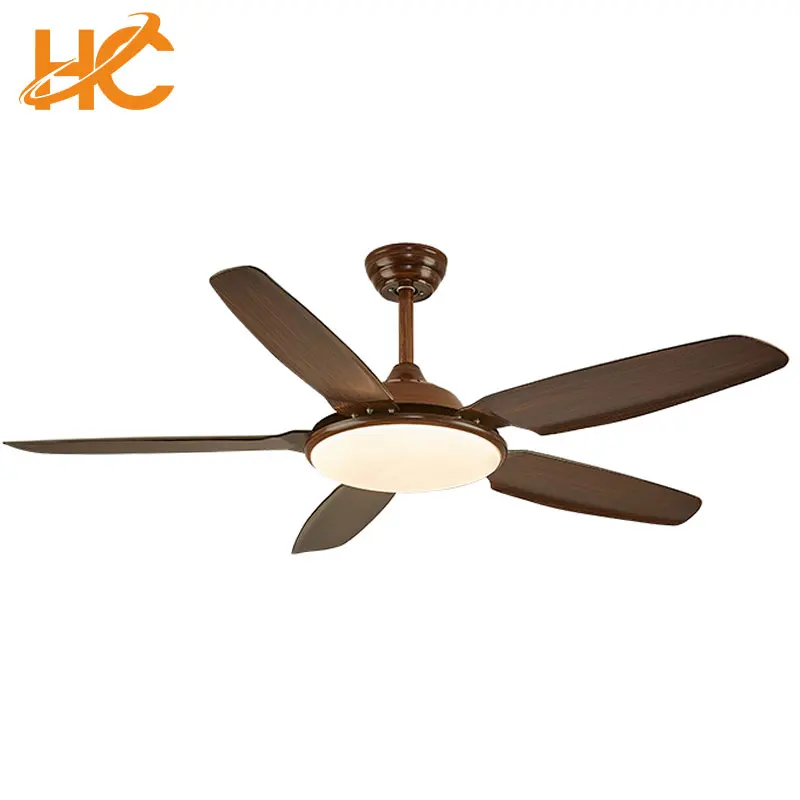 52 Inch Living Room Pendant Lighting Chandelier Plywood Wooden Ceiling Fan with Light