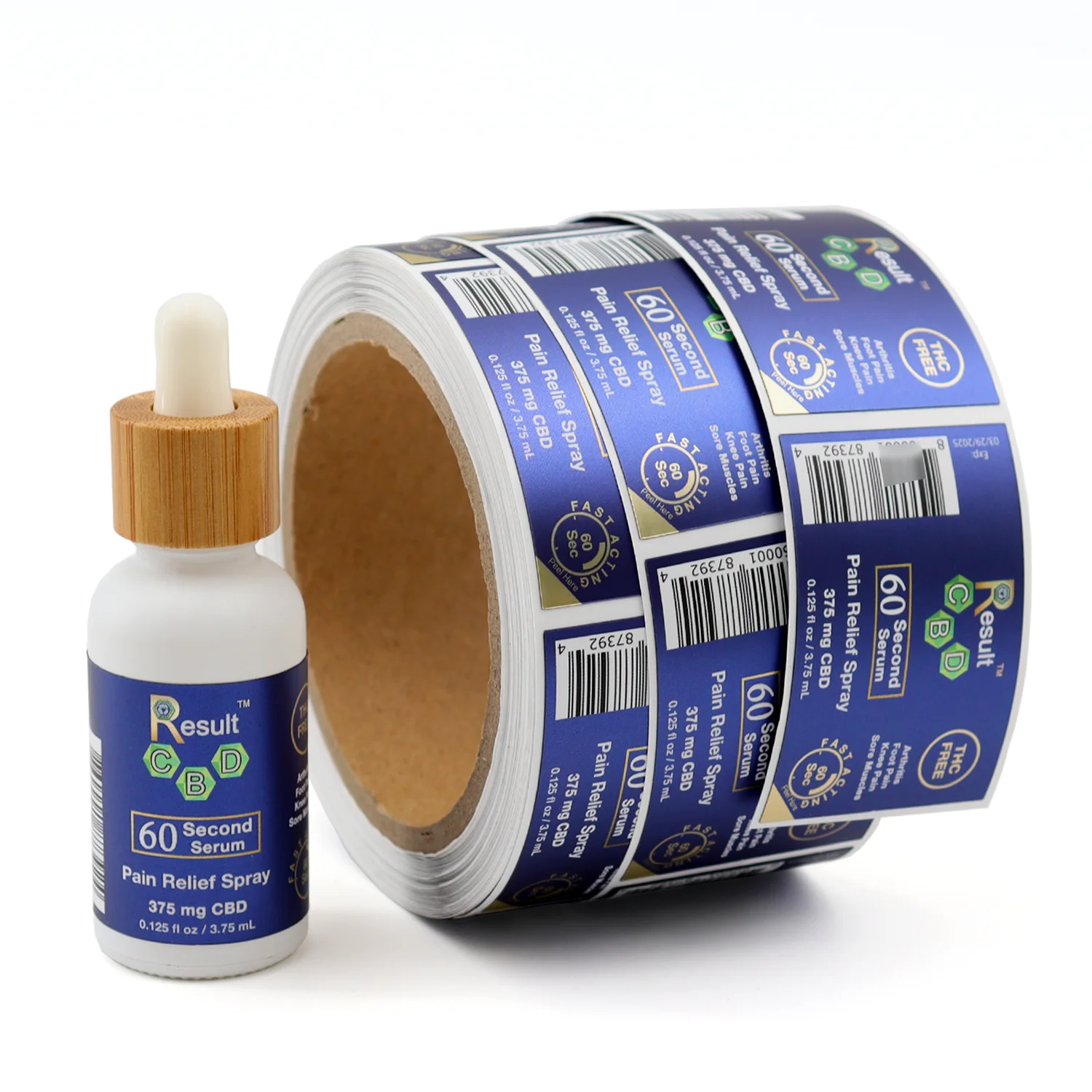 Customized Cosmetics Labels Roll Logo Sliver Foil Adhesive Stickers ...
