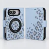 Light Blue Blur Leopard Magnetic Kickstand