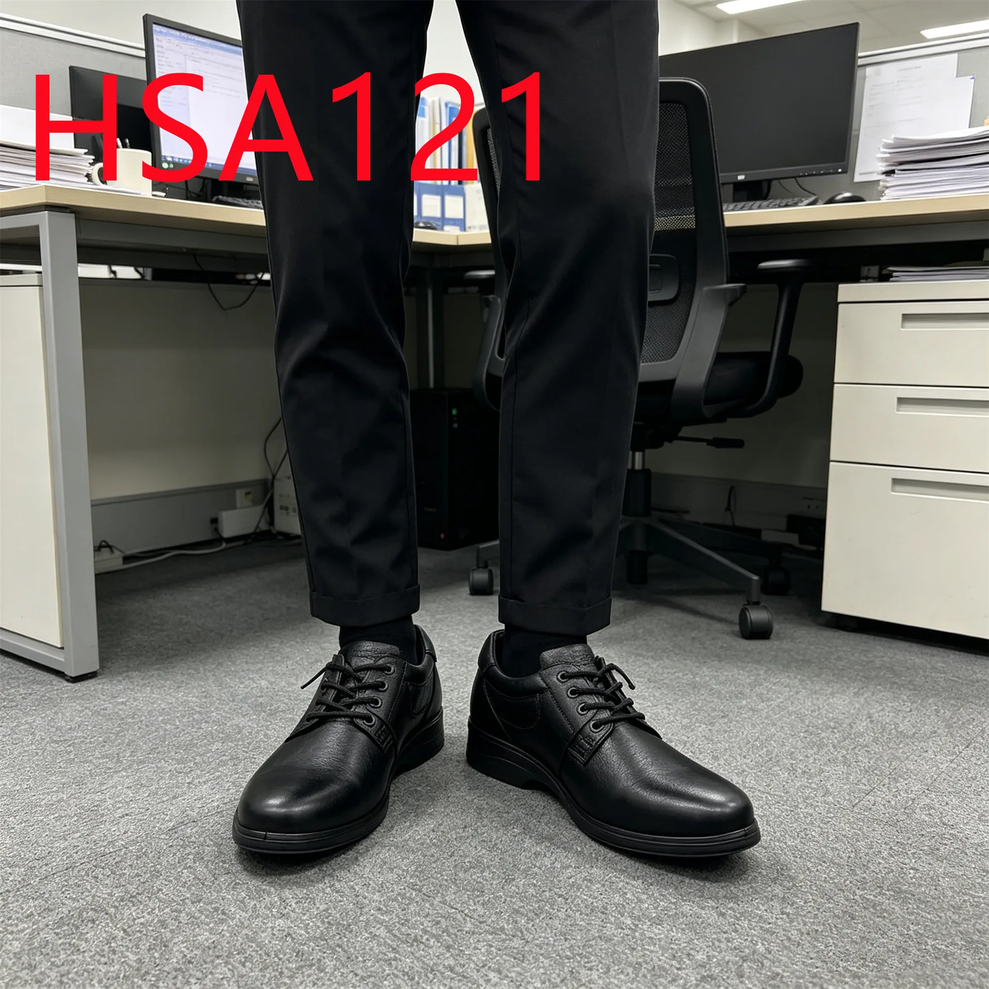 HY,Formal Interview Crease-proof square Toe Design Men Dress Shoes Top-level Barton Printed Leather Lace-up Office Shoes HSA121