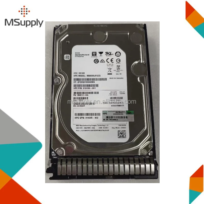 819201-B21 820032-001 819199-001 819205-002 G8-G10 8TB 12G 7.2K 819201-B21 820032-001 819199-001 819205-002 G8-G10 8TB 12G 7.2K