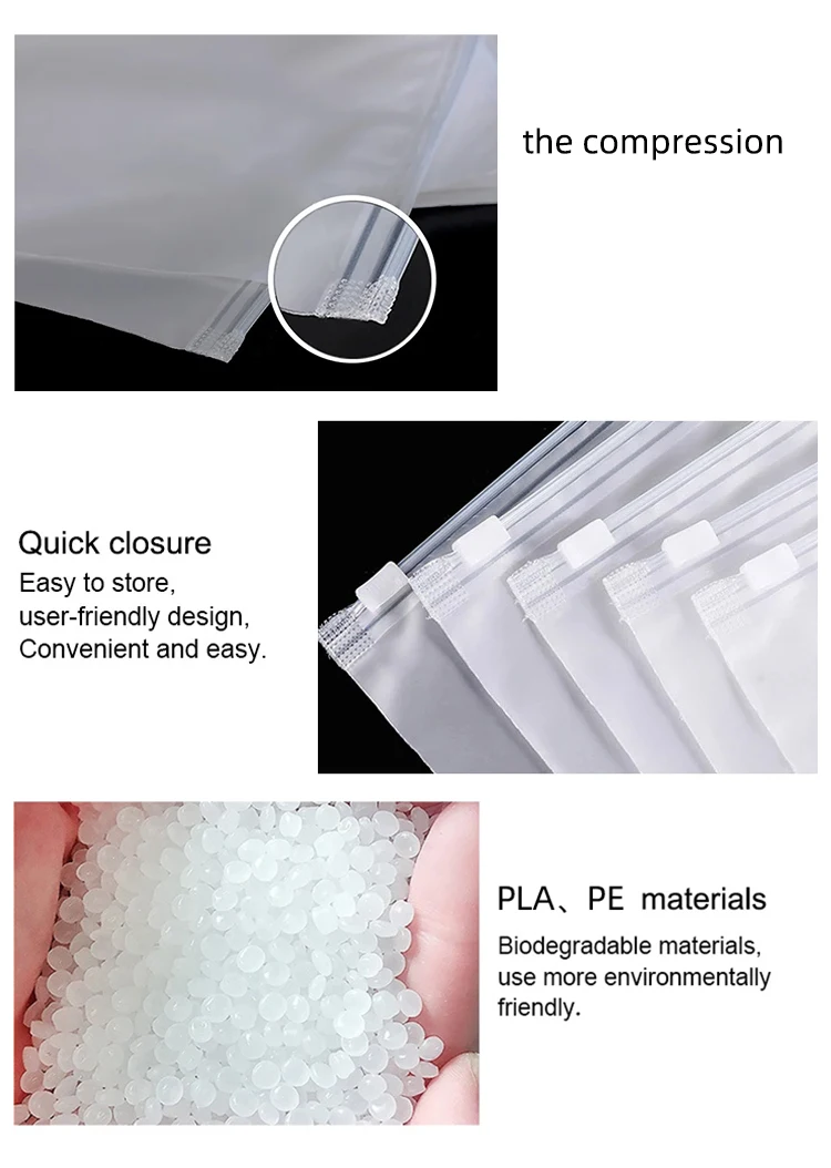 Custom Biodegradable Ziplock Resealable Plastic Packaging Waterproof