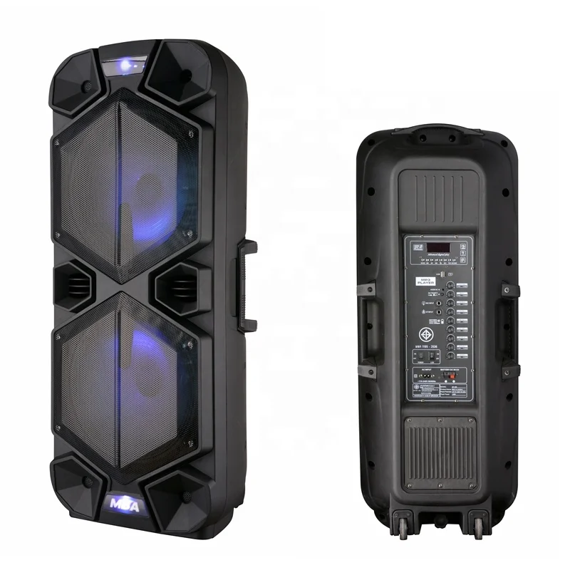 MBA Double 12 Inch  Party Box Speak  Plastic Portable Bt Speakers Authentic pa Portable Bt Speaker
