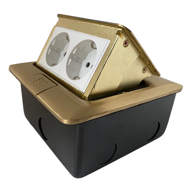 Factory Supply Electrical Outlet Copper Alloy 16A Waterproof Outlet Double Multi Floor Pop up Socket