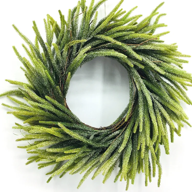 snow pine needle christmas wreath artificial christmas