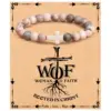 Bracelet zèbre rose CARTES ENRÔTÉES EN JÉSUS-CHRIST