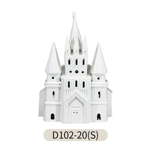 Fashion Luxury White Castle LED Glowing Castle Christmas Gift LED  Lamp