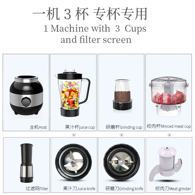 Happy Partner Multifunctional Kitchen Appliances Blenders and  Variable Speed Blenders  Blender Heavy Duty