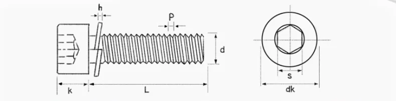 product early bird special 304 stainless steel m25 m3 m4 m5 m6 combination screw bolt sems machine screws-59