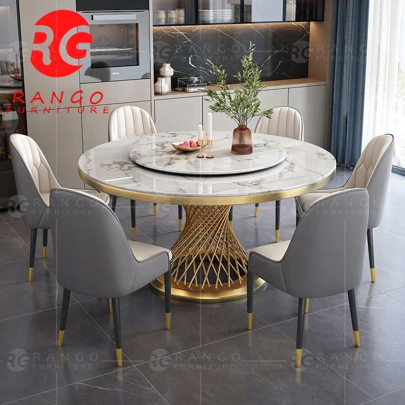 Tavolo Da Pranzo Marmo Bianco Tavolino Da Cucina Tavolo Rotondo In