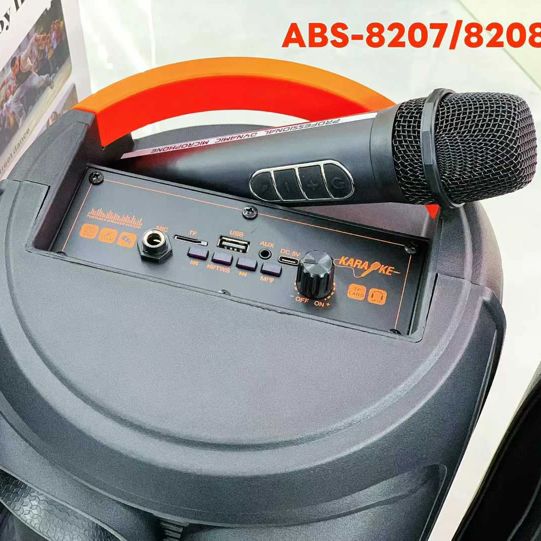 ABS-8208 Hot Sale Daul 8 Inch Super Bass Wireless Karaoke Portable