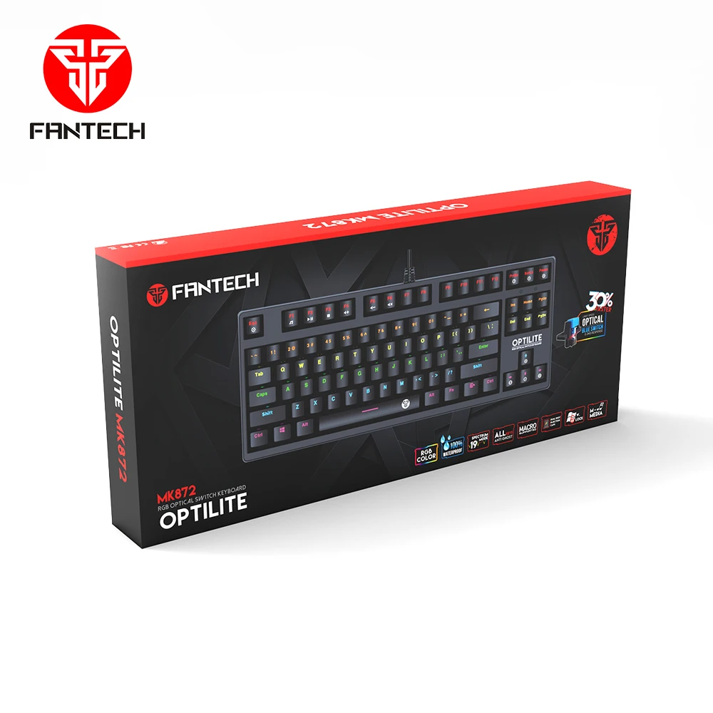 Fantech MK872 TKL 87 Keys Optical Switches MINI Gaming Mechanical Keyboard With Software