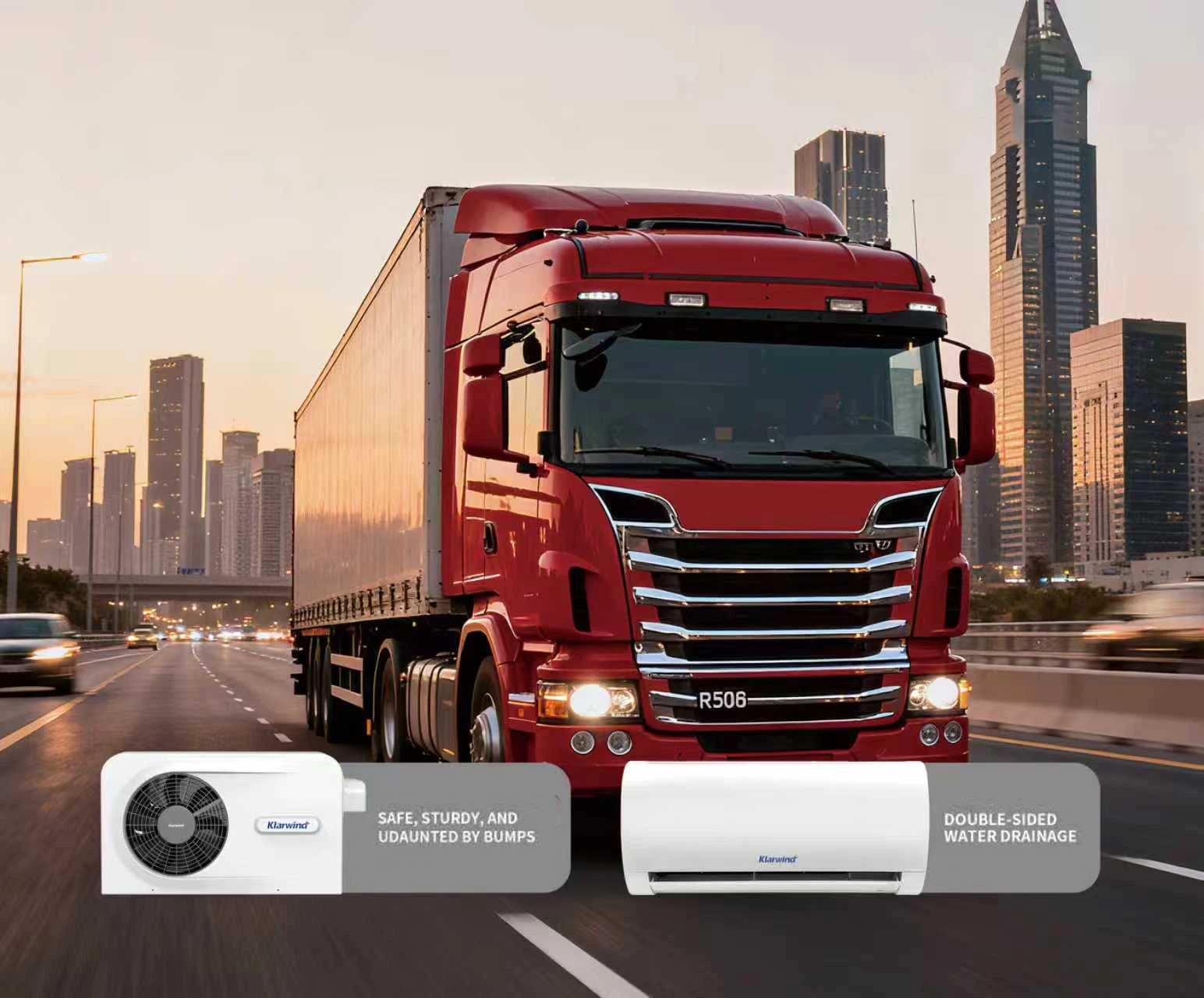 Radiator Roof Top Air Conditioner for Trucks Forklifts Cars-12V/24V/30-90V  