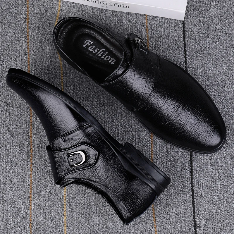 New Arrival OEM Service Custom Logo Men Cow Genuine Leather Wedding Business Dress Shoes