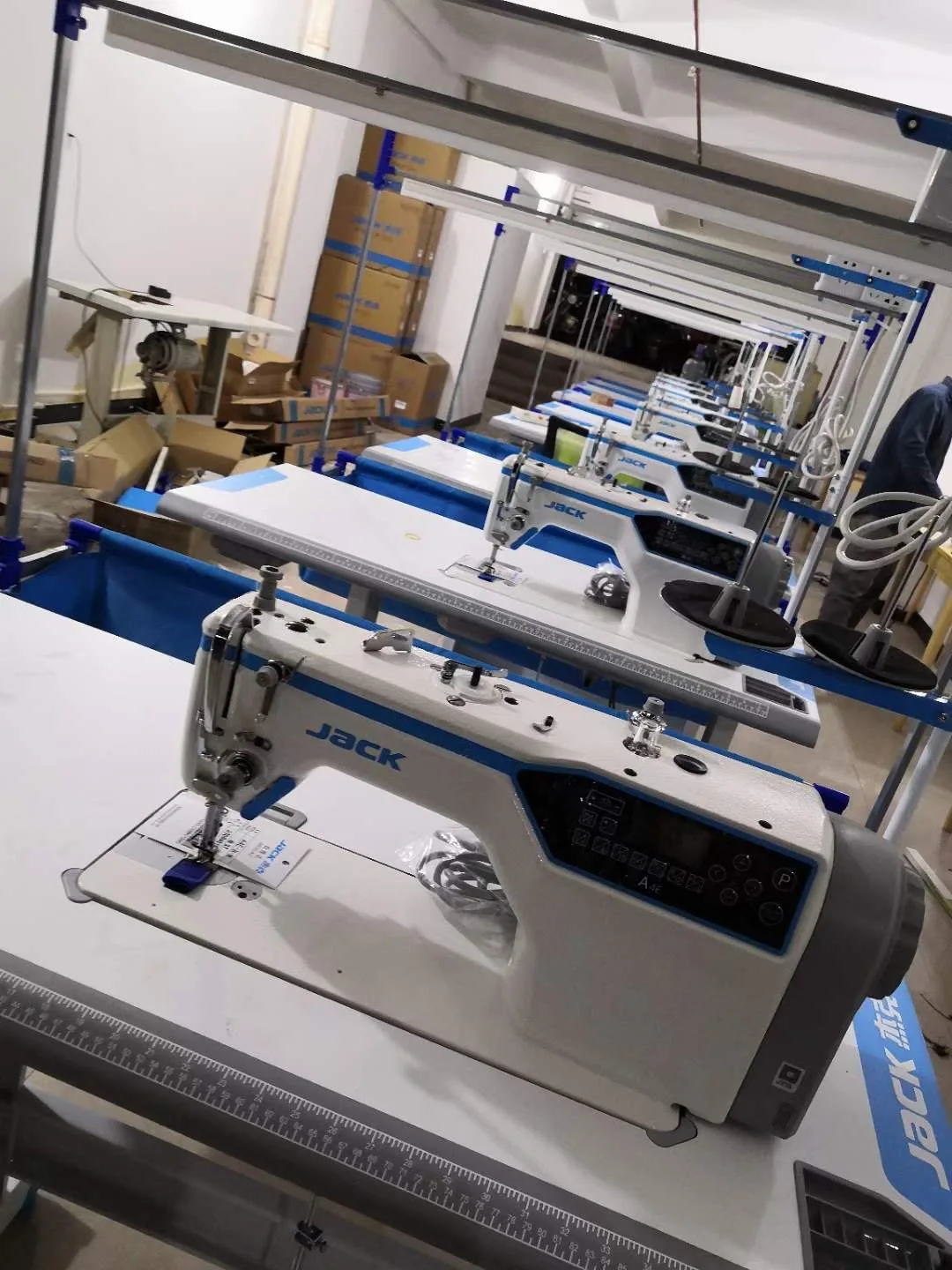 Jack A4B Single Needle Direct Drive Automatic Industrial Lockstitch Sewing Machines Computerized