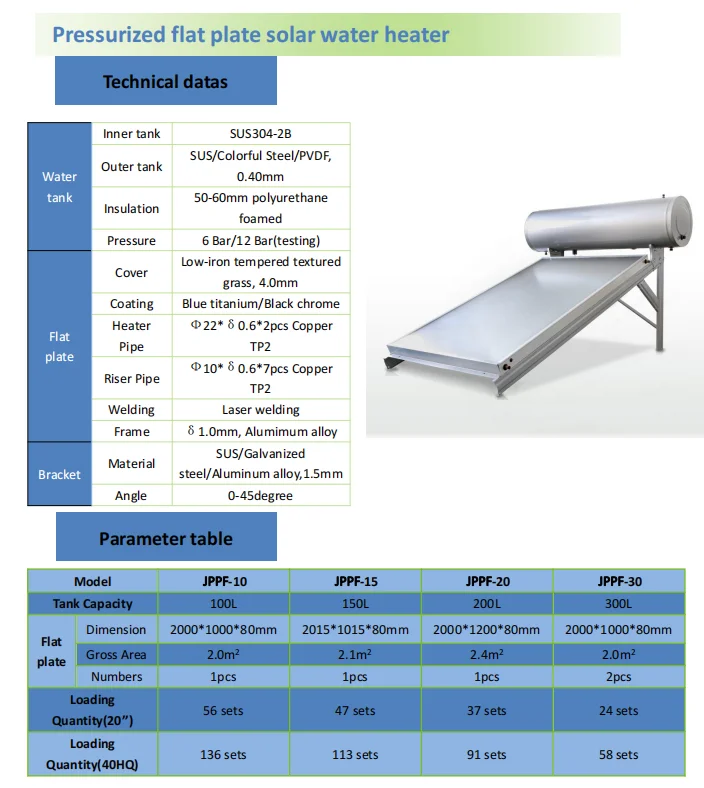 Stainless steel  Solar water heaters system for home or commercial