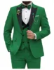 Green suit vest and dress pants