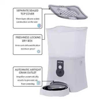 Automatic Smart Pet Food Feeder for Cats & Dogs 5L Eco-Friendly Silicone Bowl Battery Operated Camera APP Version for Summer Use