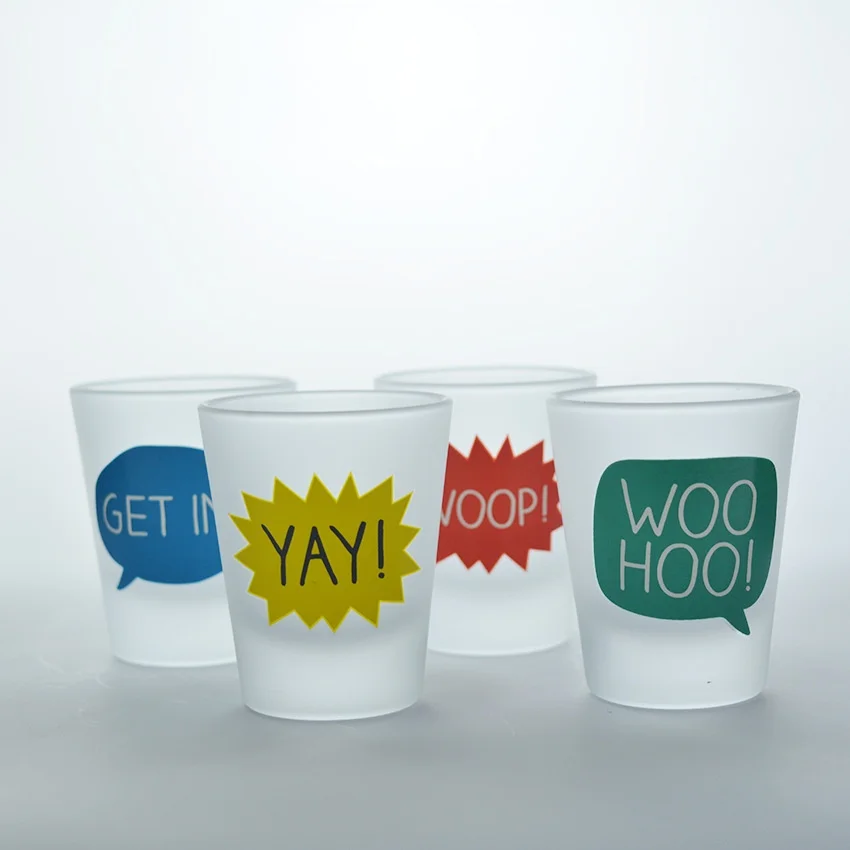 Supply 2oz Frosted Small Wine Glass Set Transparent Liquor Glass XY1032A Spirits Glass Cup Can Print Logo Modern Design