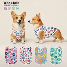 High Quality Polyester Summer T-Shirt for Pets Casual Flower Pattern Design for Cats and Dogs XS Size Pet Clothes Accessory