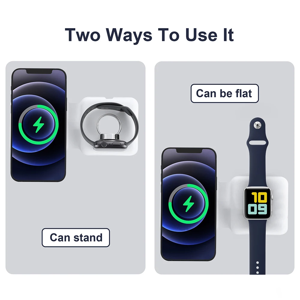 For iPhone 11 12 13 Pro Max Mini Magnetic Qi Wireless Charger For Apple Watch 6 SE 5 4 3 2 For Airpods Pro 3 2 Wireless Charger